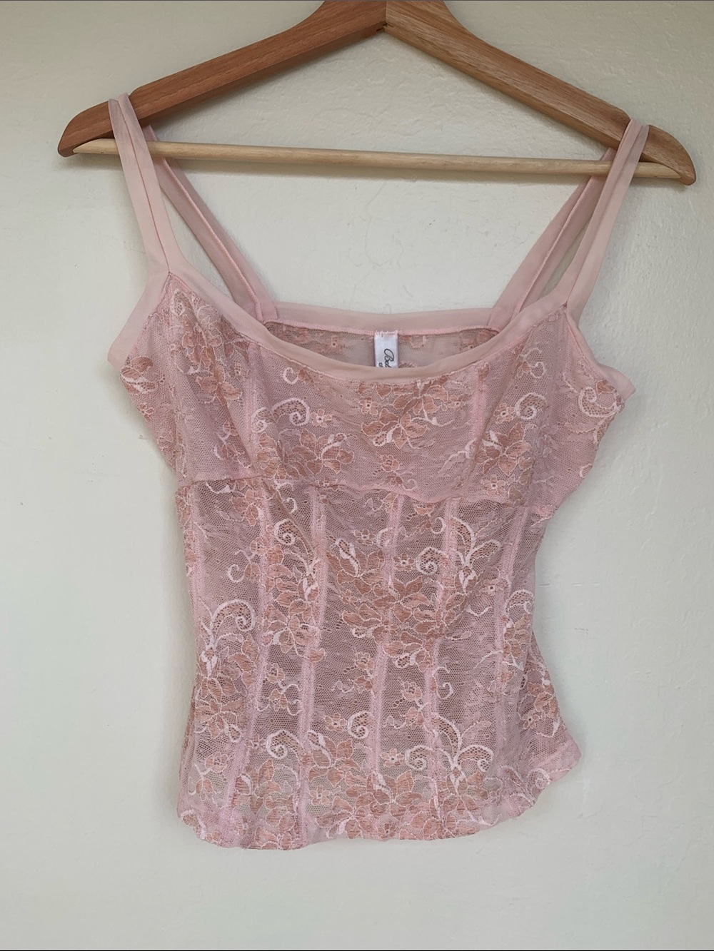 Bella Zahra Intimates Pink Lace Camisole Size L